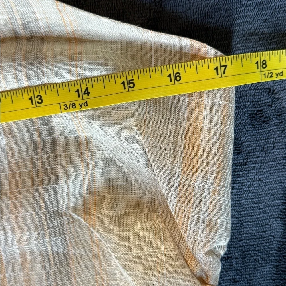 NWT- Beige-Striped Gathered Corset-style Top, Medium